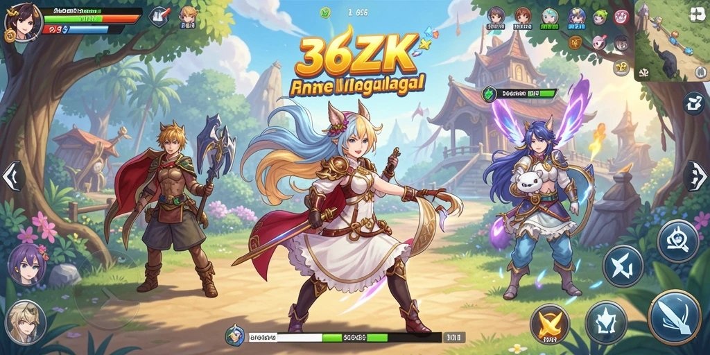 Tampilan gameplay menarik dari 365ZK dengan karakter anime ikonik.
