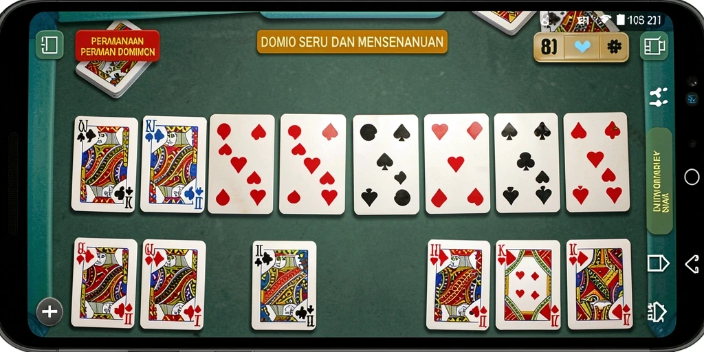 Tampilan gameplay seru dalam permainan Domino 8II.
