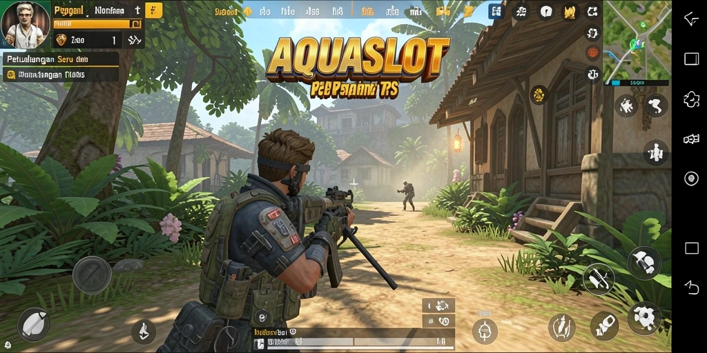 Screenshot aksi seru di AQUASLOT dengan gameplay mendebarkan.
