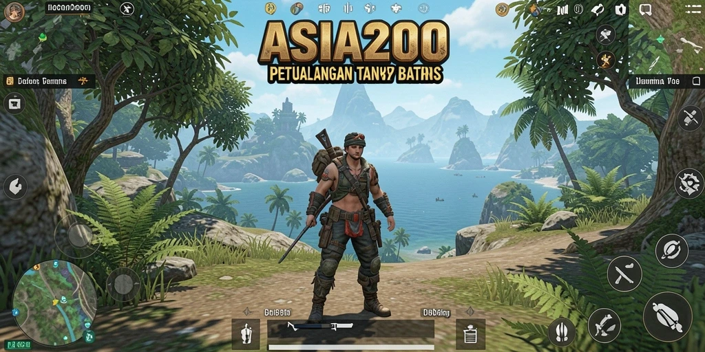 Tangkapan layar gameplay ASIA200 menunjukkan dunia luas yang bisa dieksplorasi.