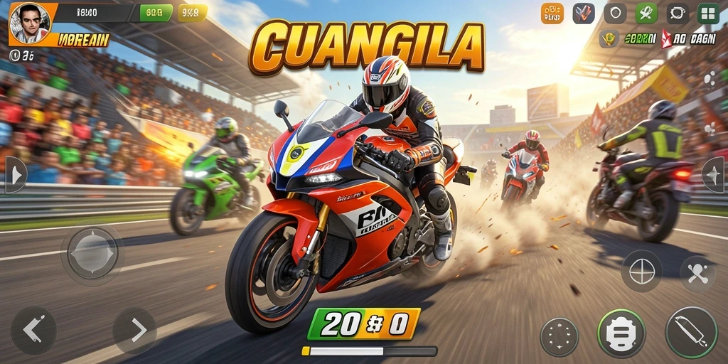 Gameplay mendebarkan di lintasan balap CUANGILA.