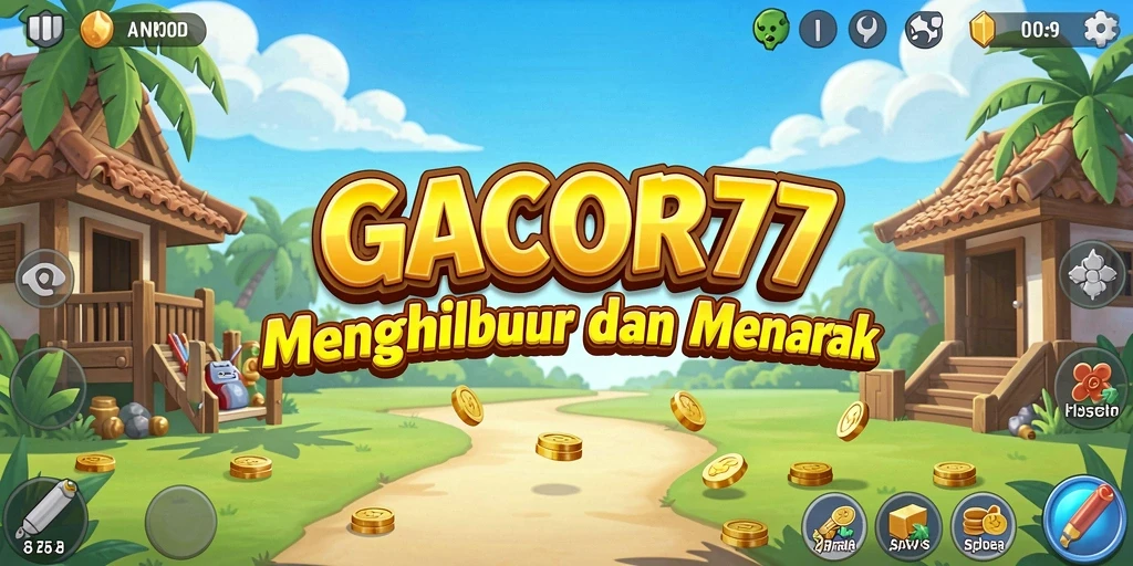 Tampilan gameplay GACOR77 yang menarik dan penuh warna.