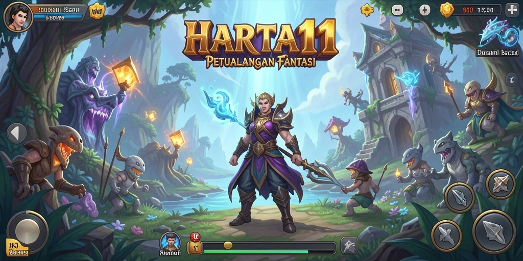 Gameplay seru di HARTA11 dengan karakter dan lingkungan yang penuh warna.