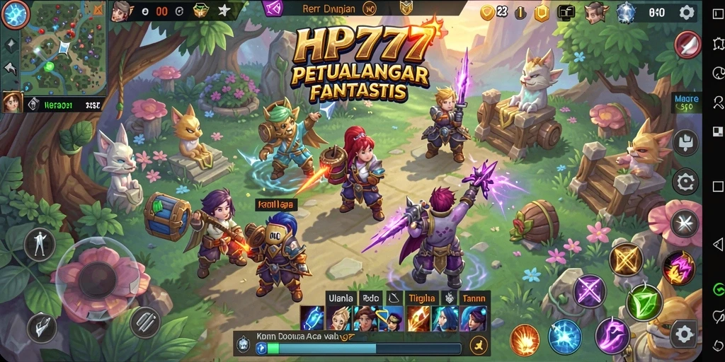 Screenshot HP777 menunjukkan aksi seru dalam dunia RPG.