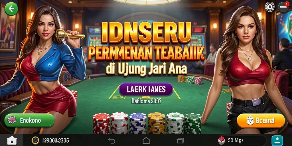 Tampilan menarik dari gameplay IDNSERU yang menampilkan suasana kasino.