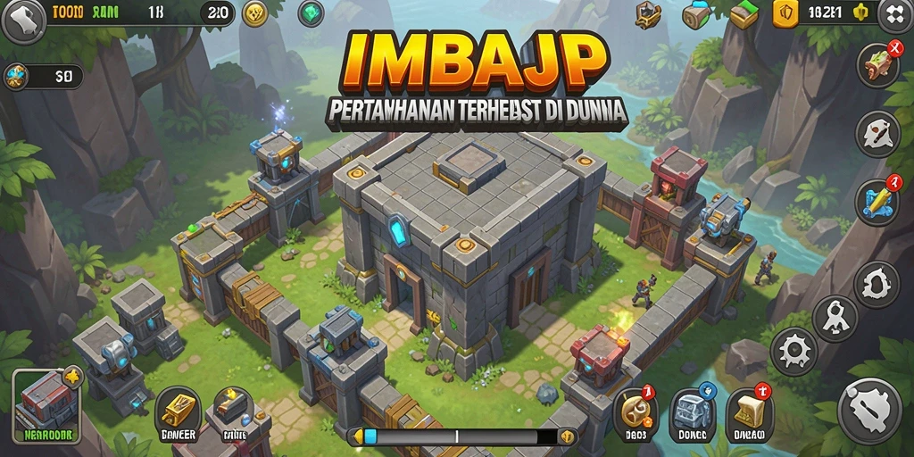 Tangkapan layar gameplay IMBAJP menampilkan aksi pertahanan yang seru dan mendebarkan.