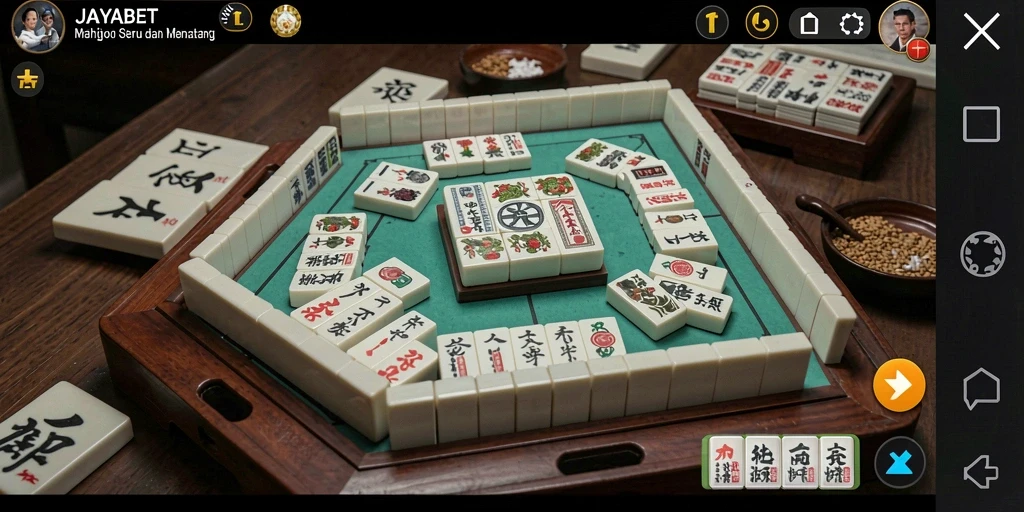 Tampilan gameplay JAYABET menampilkan aksi seru permainan Mahjong.