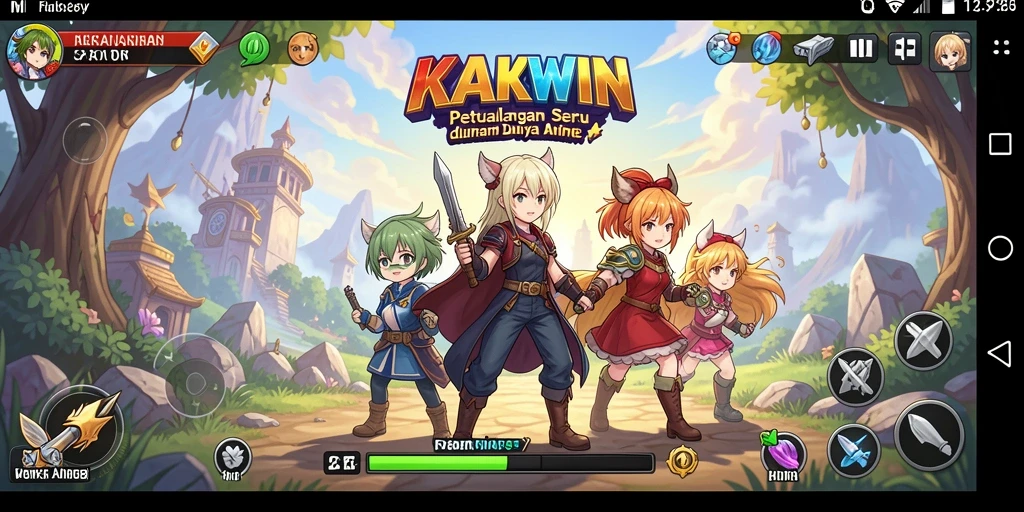 Tampilan menarik dari gameplay KAKWIN yang menampilkan pertempuran anime.