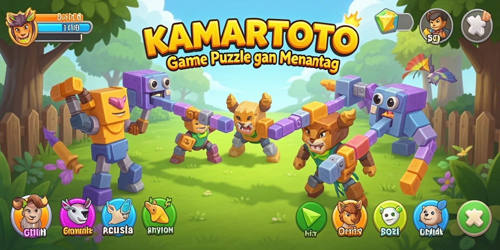 Gameplay KAMARTOTO yang menantang dan menyenangkan.