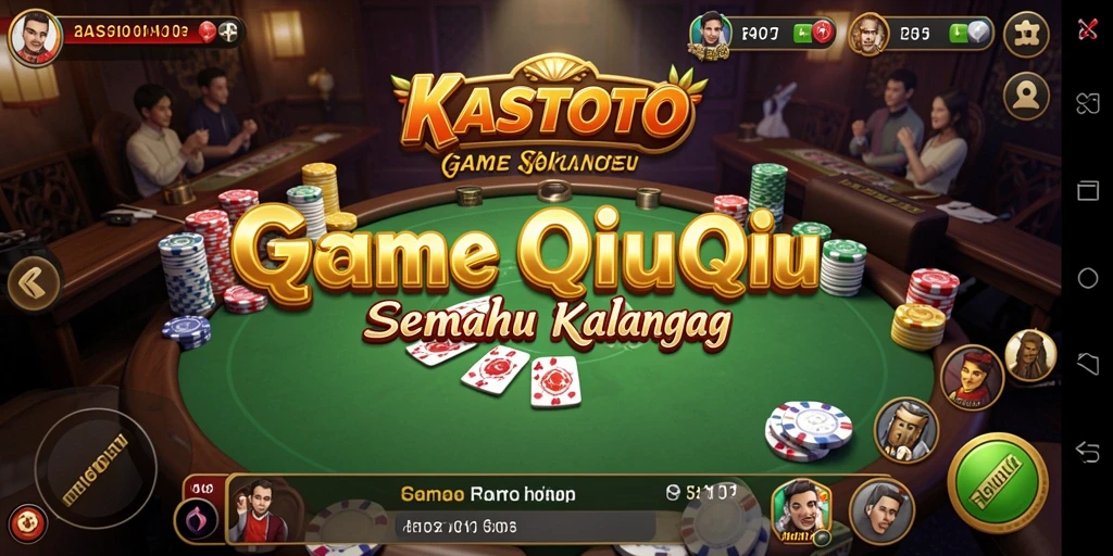 Tampilan seru dalam gameplay QiuQiu KASTOTO.