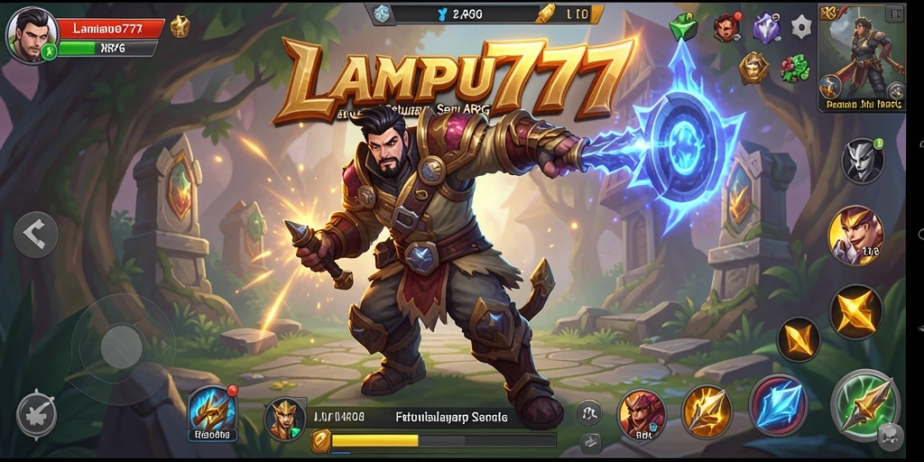 Tampilan gameplay ARPG seru di LAMPU777 dengan aksi pertarungan mendebarkan.