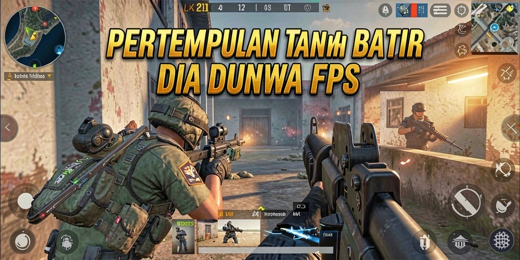 Screenshot LK21 menunjukkan aksi mendebarkan dalam pertempuran FPS.