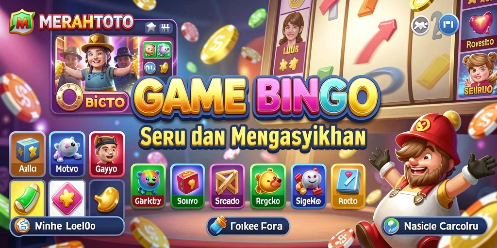 Tampilan gameplay seru di MERAHTOTO dengan kartu Bingo.