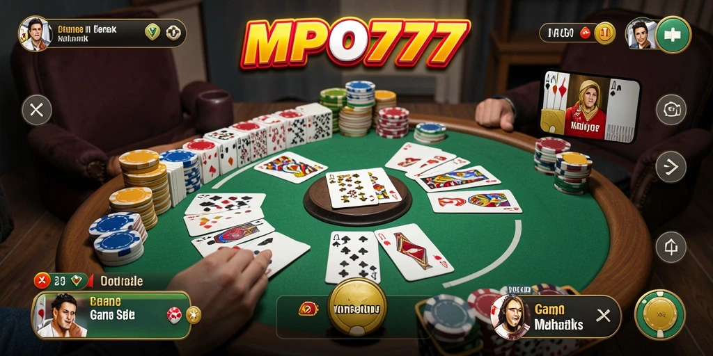 Tampilan gameplay Gaple yang menarik dan interaktif di MPO777.