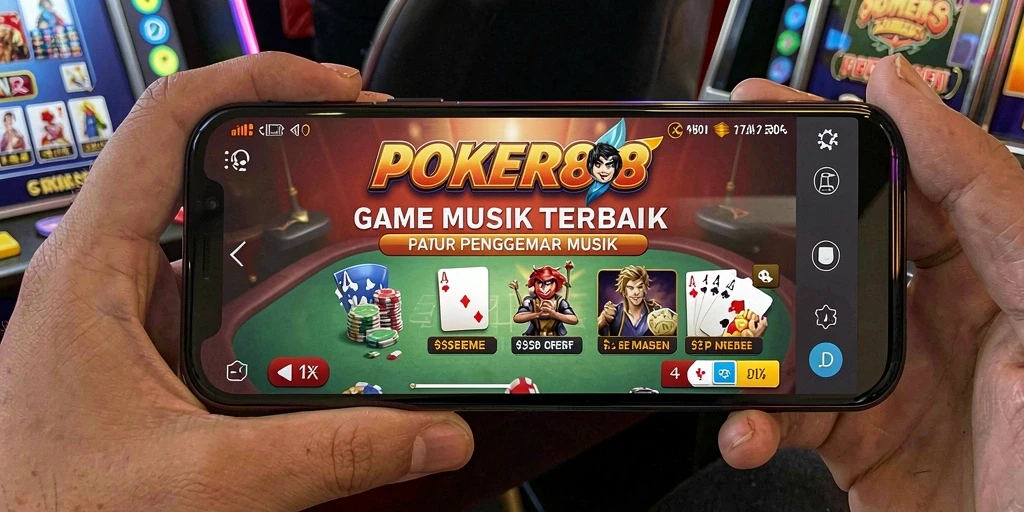 Tampilan gameplay POKER88 yang penuh dengan momen seru dan musik.