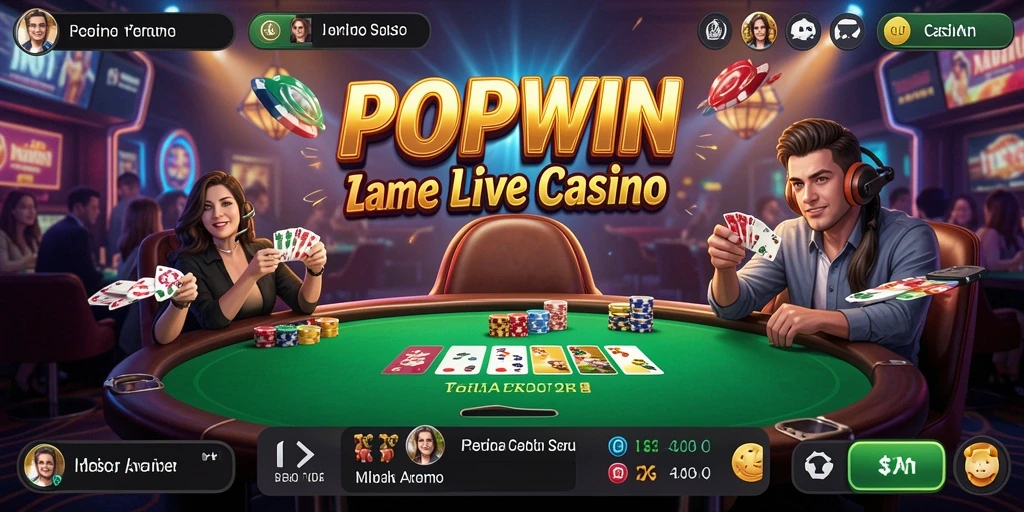 Tampilan menakjubkan gameplay Live Casino di POPWIN.