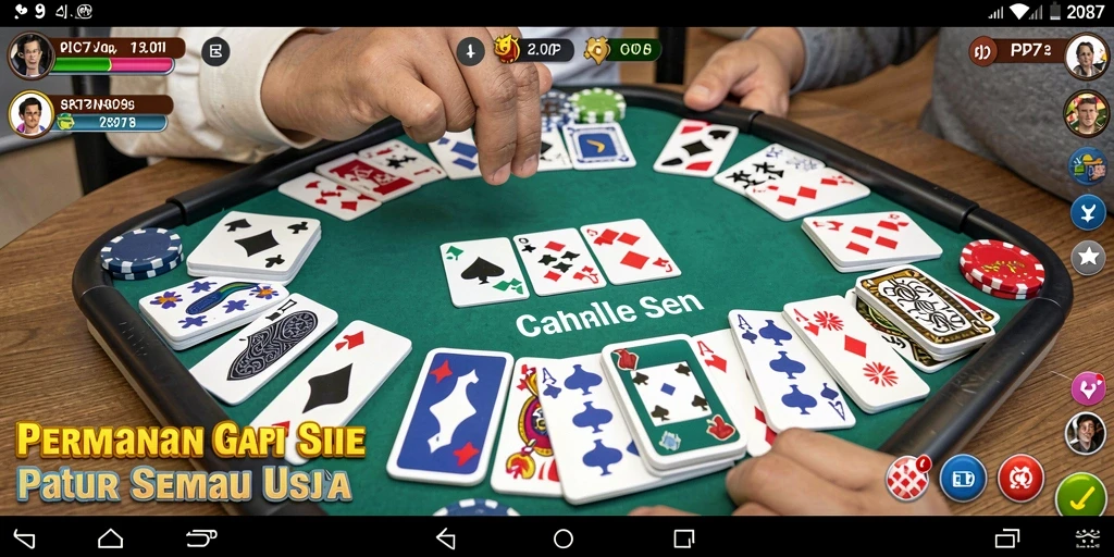 Tampilan gameplay Gaple yang seru dan interaktif di PP7.