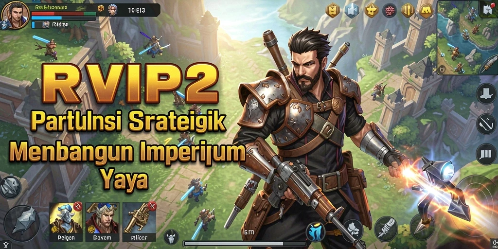 Screenshot menunjukkan aksi pertempuran strategis dalam RVIP2.