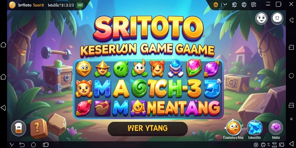 Screenshot SRITOTO menampilkan keseruan gameplay Match-3.