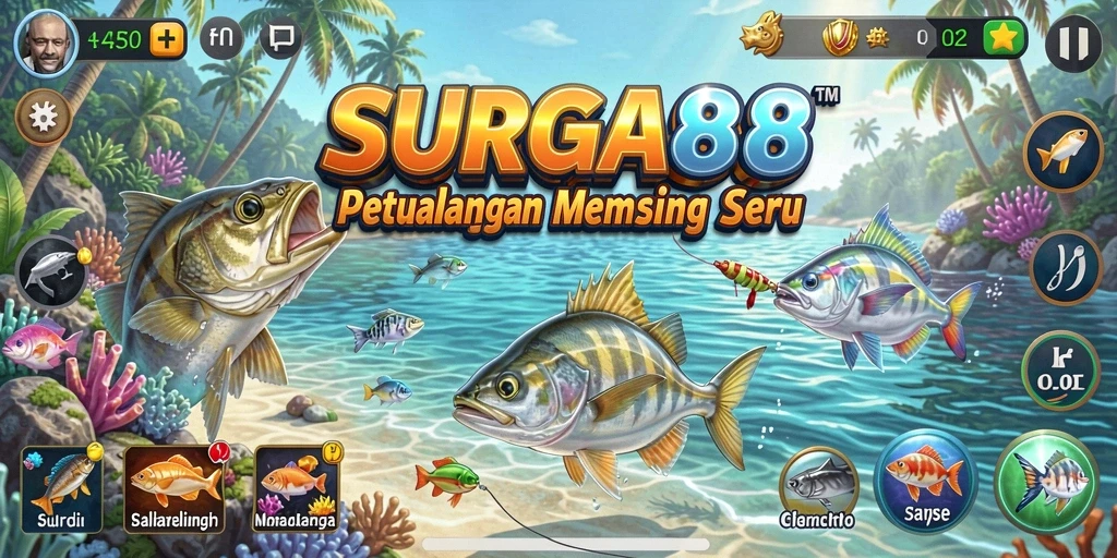 Screenshot gameplay SURGA88 yang menunjukkan pengalaman memancing seru.