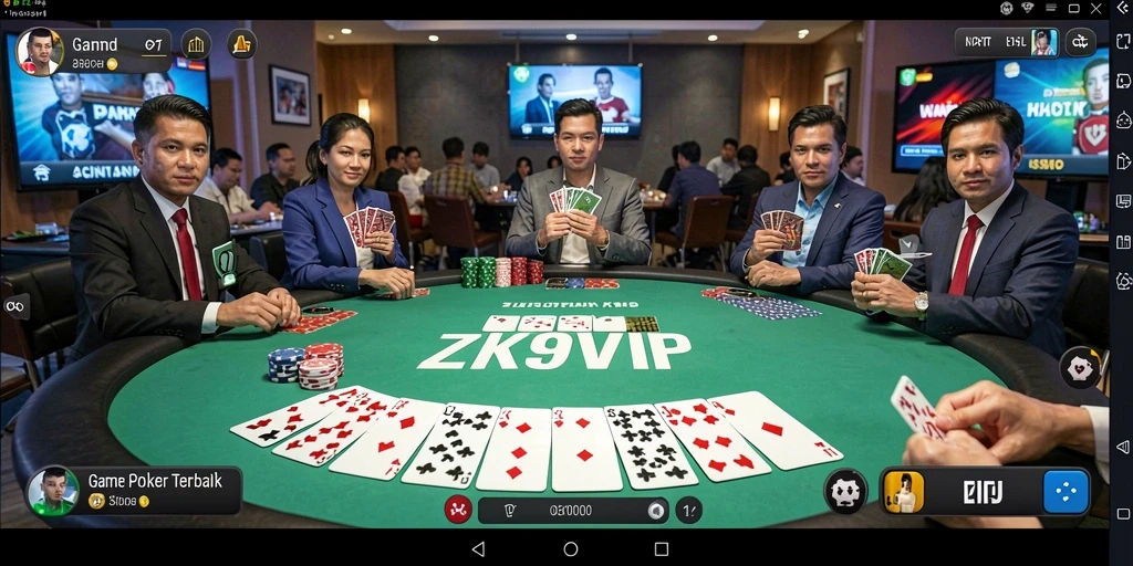 Gameplay seru Poker di ZK9VIP yang penuh tantangan.